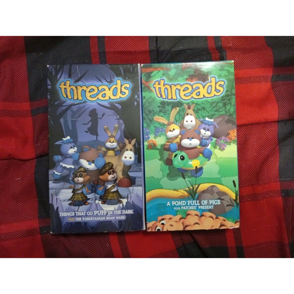 Threads VHS Lot of 2 - A Pond Full Of Pigs & Things That Go Puff In The Dark